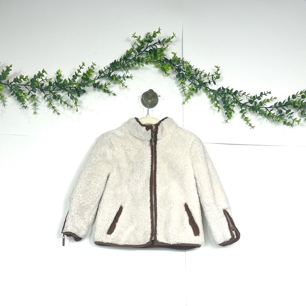 Copper Key White and Brown Puffer Jacket